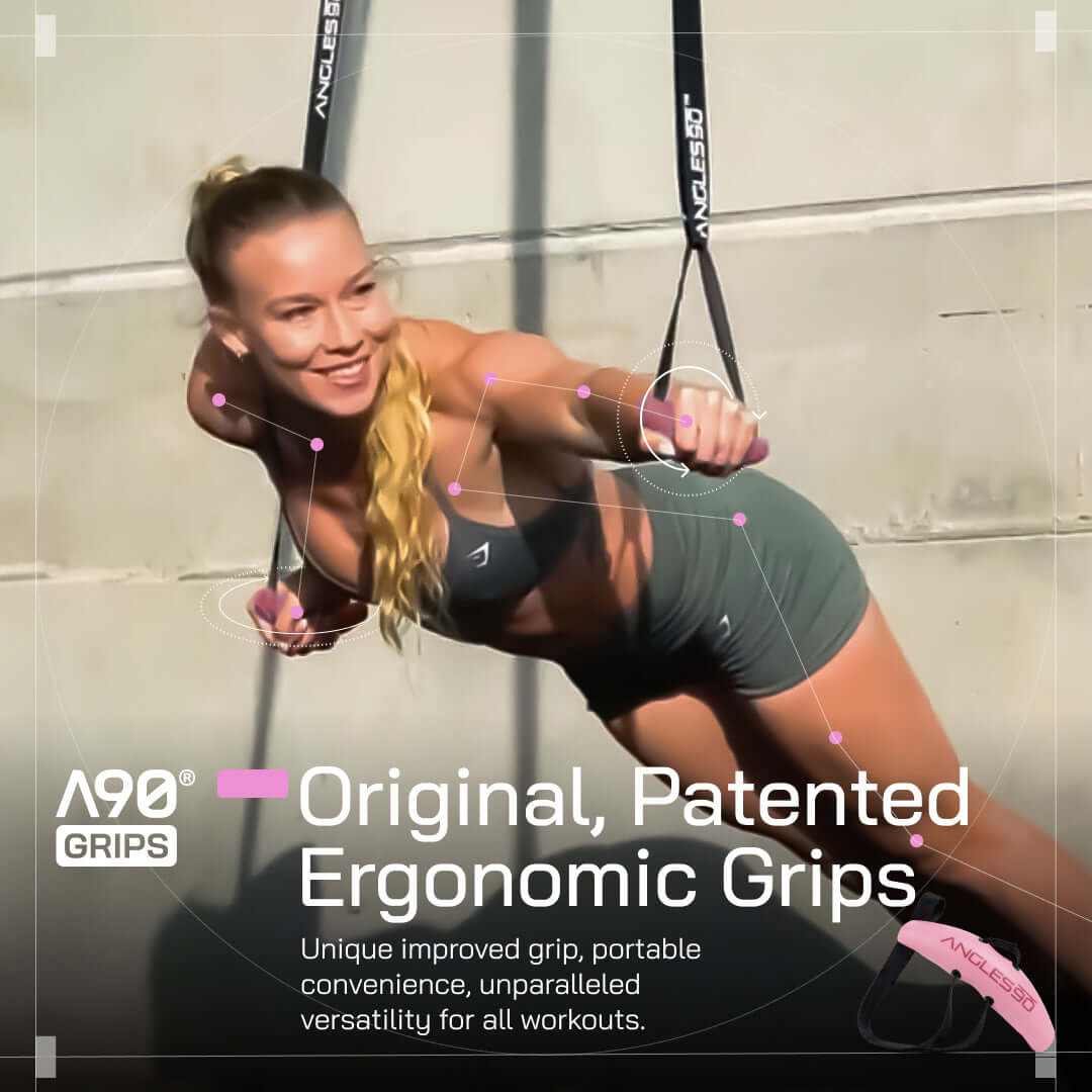 Limited-edition A90 Pink Grips. Serious support with a bold look for daily gains and PRs.