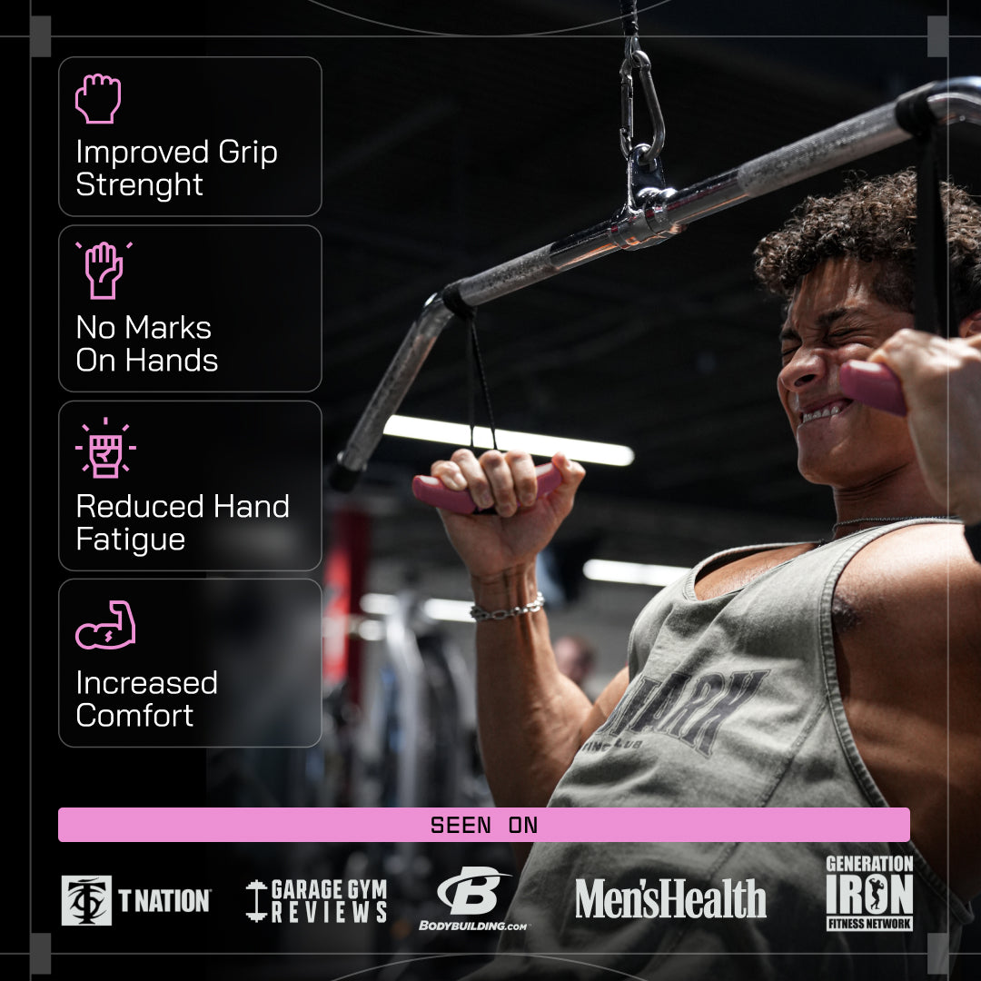 Limited-edition A90 Pink Grips. Train with more comfort, control, and confidence in every set.