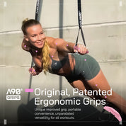 Limited-edition A90 Pink Grips. Serious support with a bold look for daily gains and PRs.