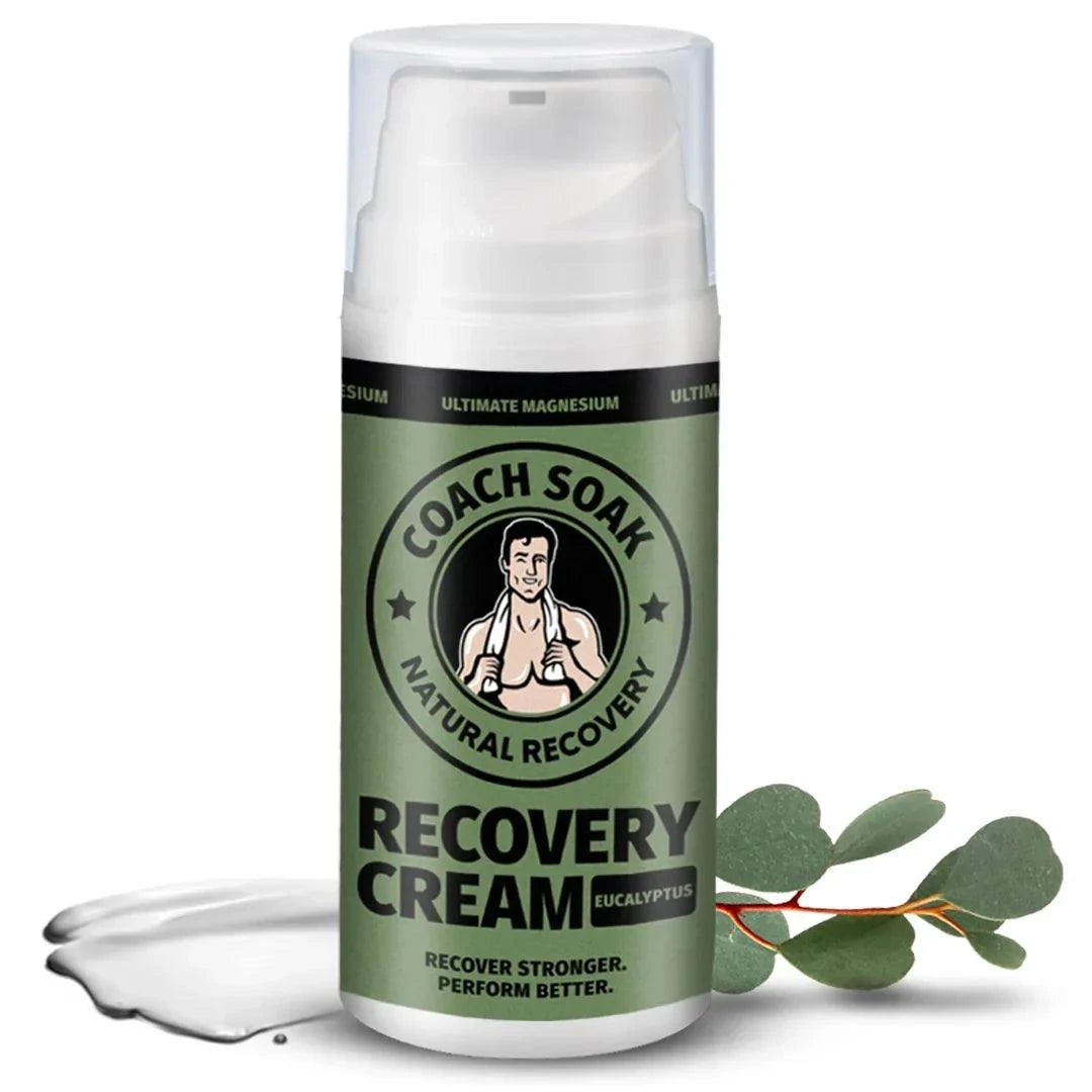 Recover faster with Coach Soak Magnesium Recovery Cream—your go-to for easing pain, cramps, and muscle tension.