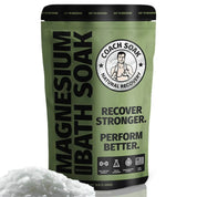 Coach Soak Magnesium Bath Soak soothes muscles with a pure mix of magnesium flakes, mineral salts, and essential oils.