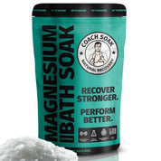 Coach Soak Magnesium Bath Soak relaxes the body and restores muscles with magnesium flakes, Dead Sea salt, and calming essential oils.
