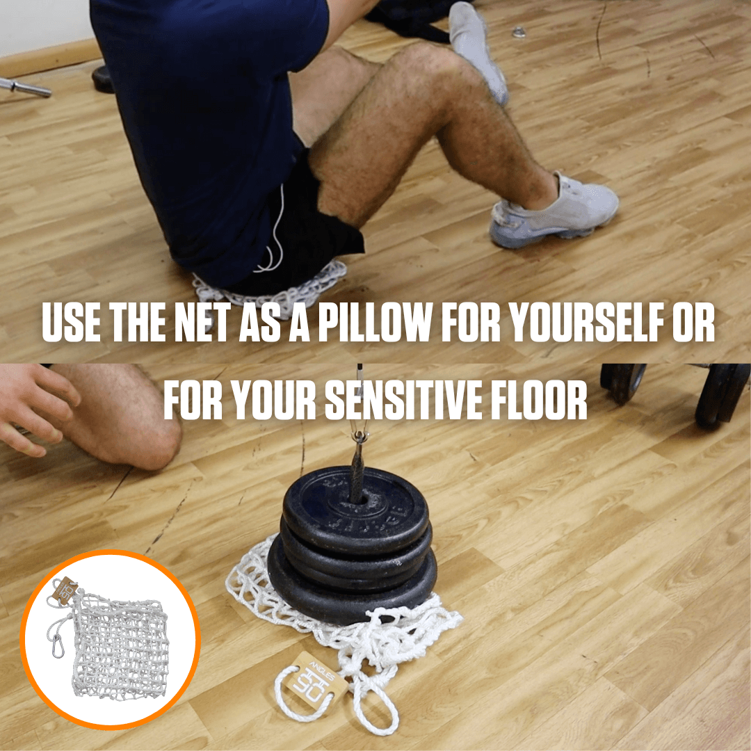 Make your own home weights with the A90 Homemade Weight. Includes carabiner, 440lb capacity, and logo.