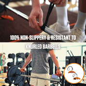 Experience ultimate grip strength with A90 Cable Pulley Set: 100% non-slippery & resistant to knurled barbells.