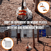 The A90 Homemade Weight lets you craft home weights with a 440lb capacity, carabiner, and logo.